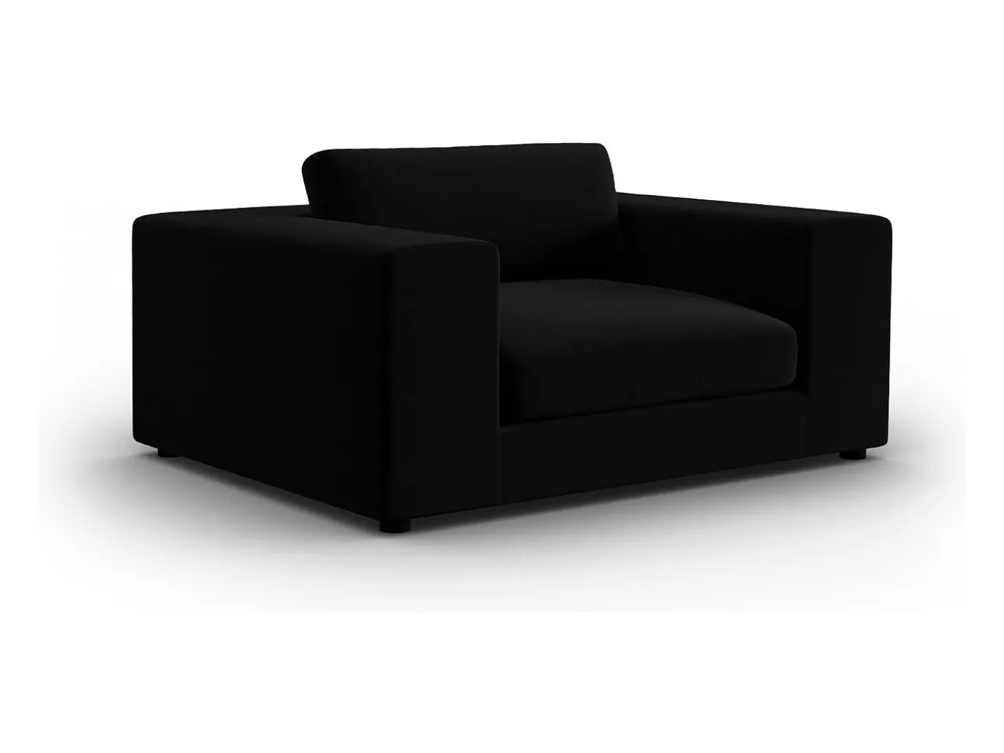 CXL by Christian Lacroix - Sofá "Tendance" 1,5 lugares em veludo preto - 156x122x72cm