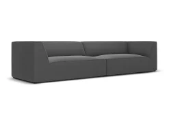 CXL by Christian Lacroix - Sofá "Charles" 4 lugares em veludo cinza escuro - 302x93x69cm