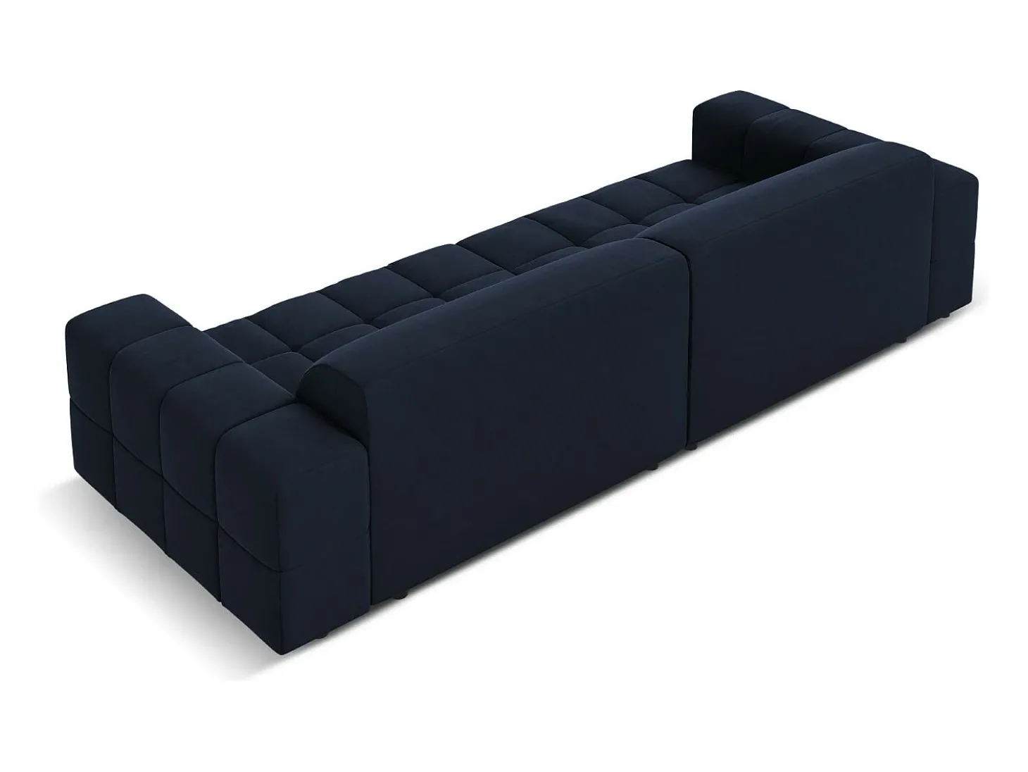 CXL by Christian Lacroix - Sofá "Luc" 4 lugares em veludo azul escuro - 244x102x70cm