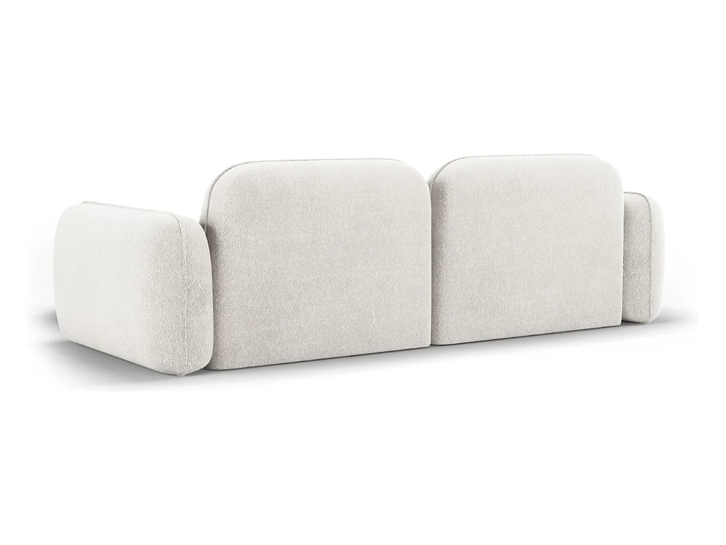 CXL by Christian Lacroix - Sofá modular de canto direito "Lucien" 3 lugares em veludo marfim - 230x165x70cm