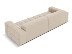 CXL by Christian Lacroix - Sofá "Luc" 4 lugares em veludo bege claro - 244x102x70cm