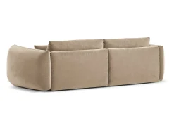 CXL by Christian Lacroix - Sofá modular "Maurie" 4 lugares em veludo bege amêndoa - 264x107x90cm