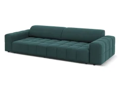 CXL by Christian Lacroix - Sofá "Luc" 4 lugares em veludo petróleo - 244x102x70cm