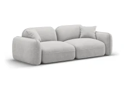 CXL by Christian Lacroix - Sofá modular "Lucien" 3 lugares em veludo cinza claro - 230x90x70cm
