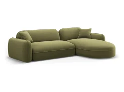 CXL by Christian Lacroix - Sofá modular de canto direito "Lucien" 4 lugares em veludo verde claro - 275x165x70cm
