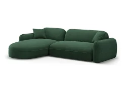 CXL by Christian Lacroix - Sofá modular de canto esquerdo "Lucien" 4 lugares em veludo verde - 275x165x70cm