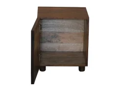Damask | Mesa de apoio com 1 porta em castanho