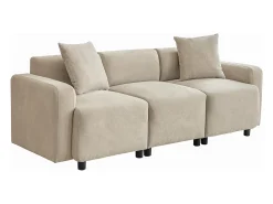 Design moderno, sofá de 3 lugares, sofá lounge, com almofadas decorativas, tecido chenille