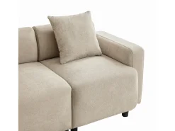 Design moderno, sofá de 3 lugares, sofá lounge, com almofadas decorativas, tecido chenille