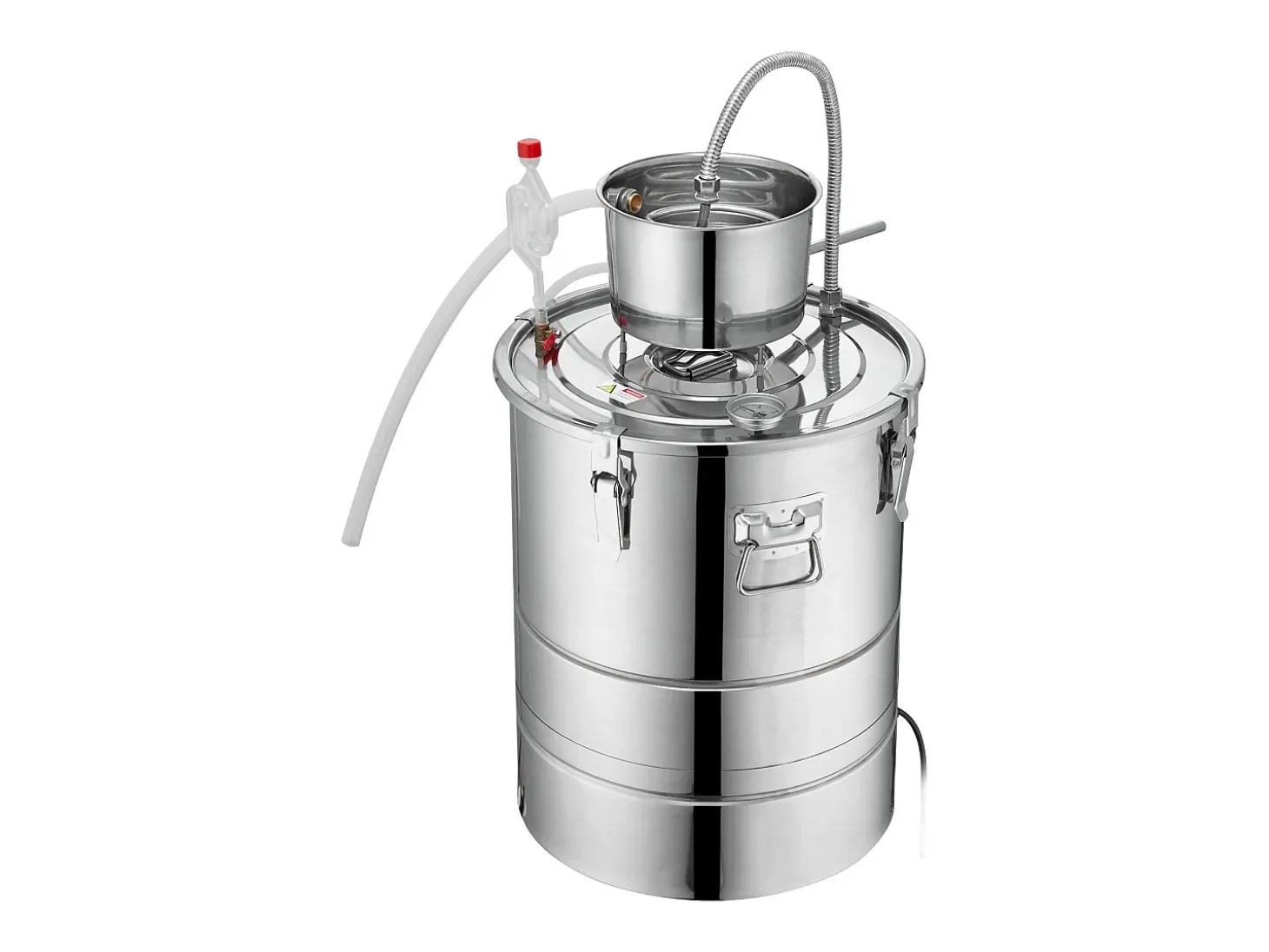 Destilador de Álcool SucceBuy Destilador de Água sem Gás e Álcool de 34 L com Barril Thumper e Bomba de Água