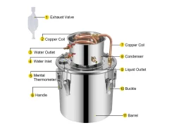Destilador de Álcool SucceBuy 12.5 L, Kit Moonshine Still, Destilaria de Whisky com Bomba d'Água
