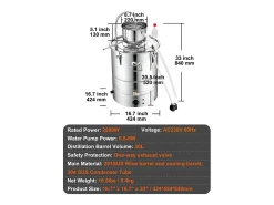Destilador de Álcool SucceBuy, 49 L, com Tanque Thumper e Bomba de Água, Destilação Eficaz para Casa e Artesanato