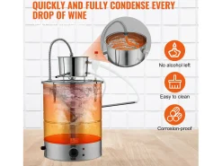 Destilador de Álcool SucceBuy, 49 L, com Tanque Thumper e Bomba de Água, Destilação Eficaz para Casa e Artesanato