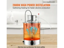 Destilador de Álcool SucceBuy, 49 L, com Tanque Thumper e Bomba de Água, Destilação Eficaz para Casa e Artesanato