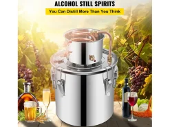 Destilador de Álcool SucceBuy 17 L, Moonshine Still em Aço Inoxidável, Kit de Cerveja Caseiro para Whisky, Vinho, Brandy