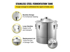 Destilador de Álcool SucceBuy Alambique 30 L Inox Kit de Fabricação Caseira, Destilador de Moonshine em Aço Inoxidável, Kit de Cerveja Artesanal Caseira