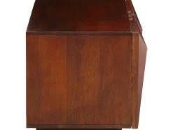 Diamond | Mesa de centro com 2 portas em madeira de manga castanha