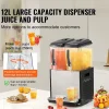 Distribuidor de Bebidas Comerciais SucceBuy 12 L x 2 Reservatórios, Distribuidor de Bebidas Geladas e Sucos Frios
