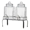 Distribuidor de Bebidas SucceBuy, Grande Capacidade de 5,5 L, 2 Unidades, Fonte de Água em Vidro, Distribuição de Água, Sumo, Limonada, Chá Gelado, para Café