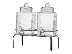 Distribuidor de Bebidas SucceBuy, Grande Capacidade de 5,5 L, 2 Unidades, Fonte de Água em Vidro, Distribuição de Água, Sumo, Limonada, Chá Gelado, para Café