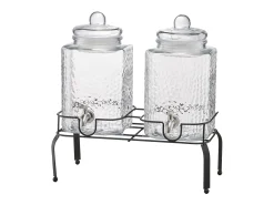 Distribuidor de Bebidas SucceBuy, Grande Capacidade de 5,5 L, 2 Unidades, Fonte de Água em Vidro, Distribuição de Água, Sumo, Limonada, Chá Gelado, para Café