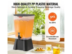 Distribuidor de Bebidas SucceBuy, Grande Capacidade de 19 L, Fonte de Água em Plástico, Distribuição de Água, Sumos, Limonada, Chá Gelado, para Café