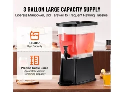 Distribuidor de Bebidas SucceBuy Dispensador de Bebidas em Plástico para Festas de 11 L, Independente