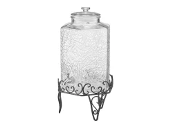 Distribuidor de Bebidas SucceBuy, Grande Capacidade de 10 L, Fonte de Água em Vidro, Distribuição de Água, Sumo, Limonada, Chá Gelado, para Café