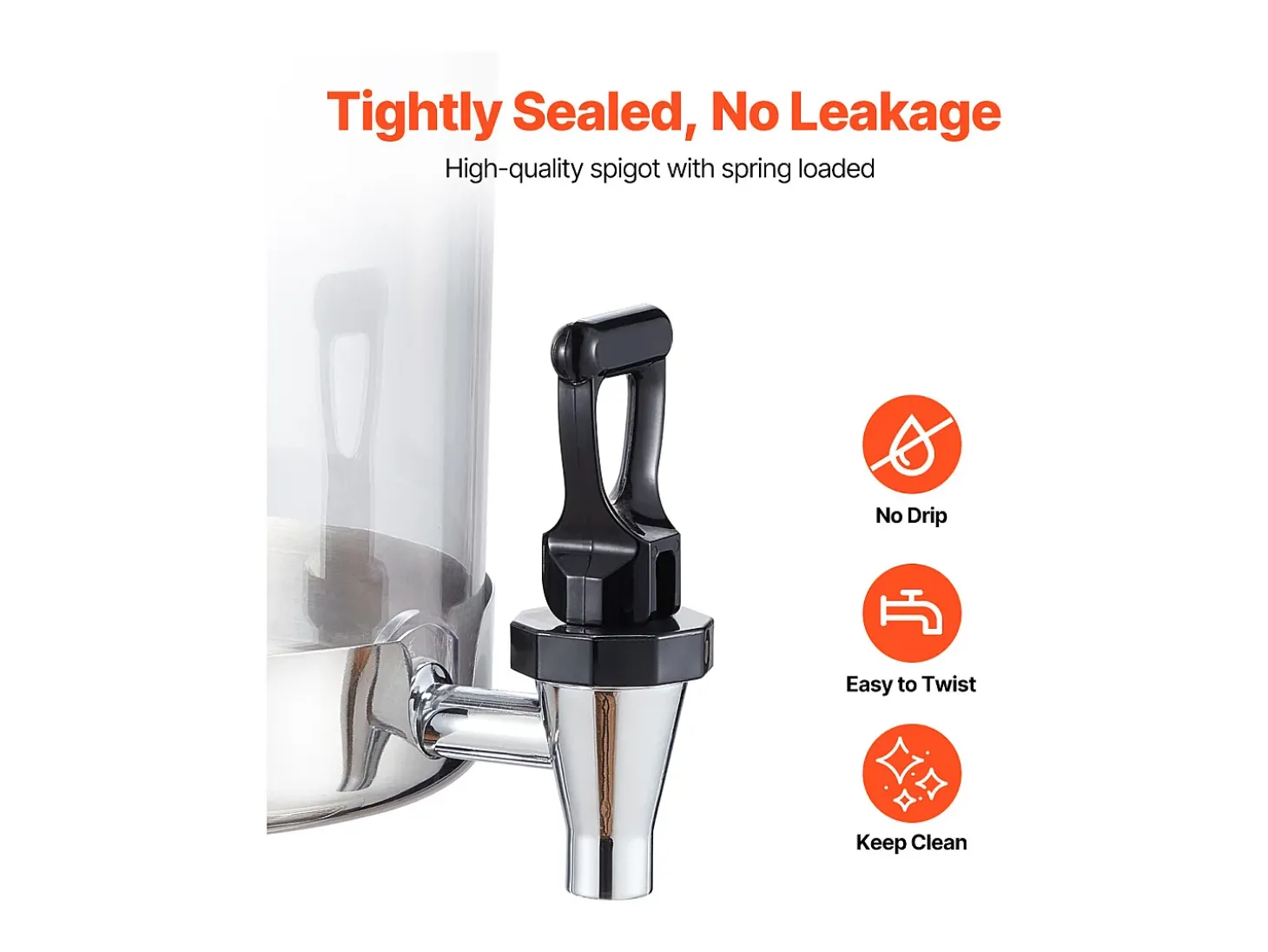 Distribuidor de Bebidas SucceBuy, Capacidade 2x 8 L, Fonte de Água em Aço Inoxidável e Plástico, Distribuição de Sumo, Limonada, Chá Gelado, Café