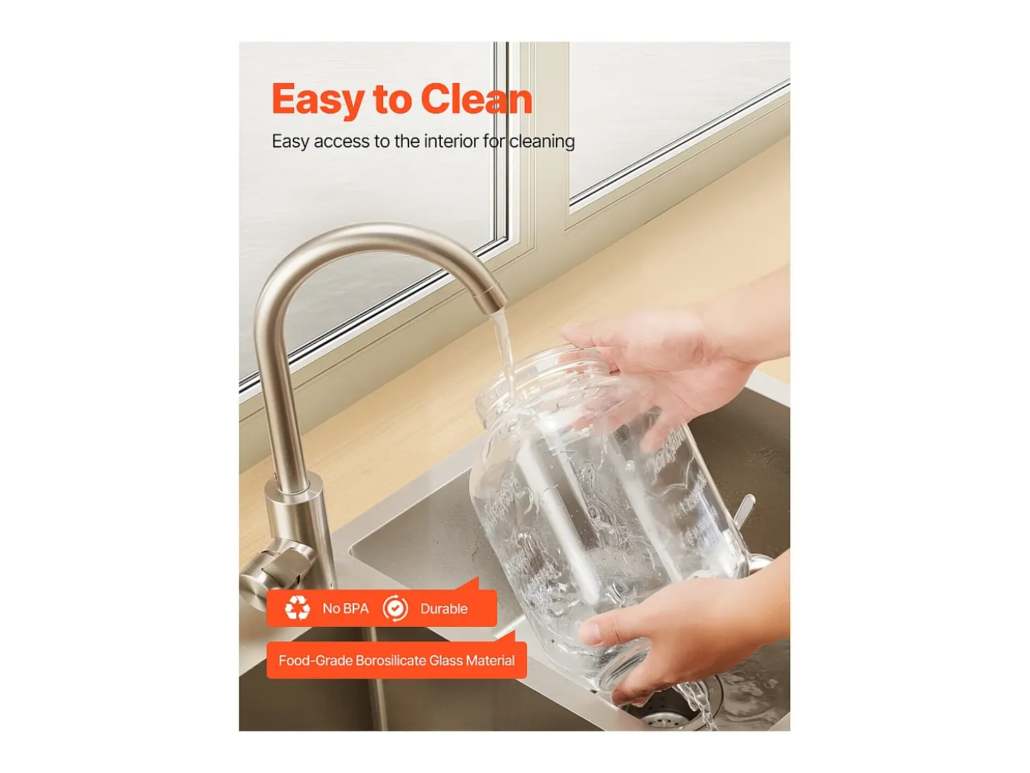 Distribuidor de Bebidas SucceBuy, Capacidade de 3,8 L, 2 Unidades, Fonte de Água em Vidro, Distribuição de Água, Sumo, Limonada, Chá Gelado, para Café