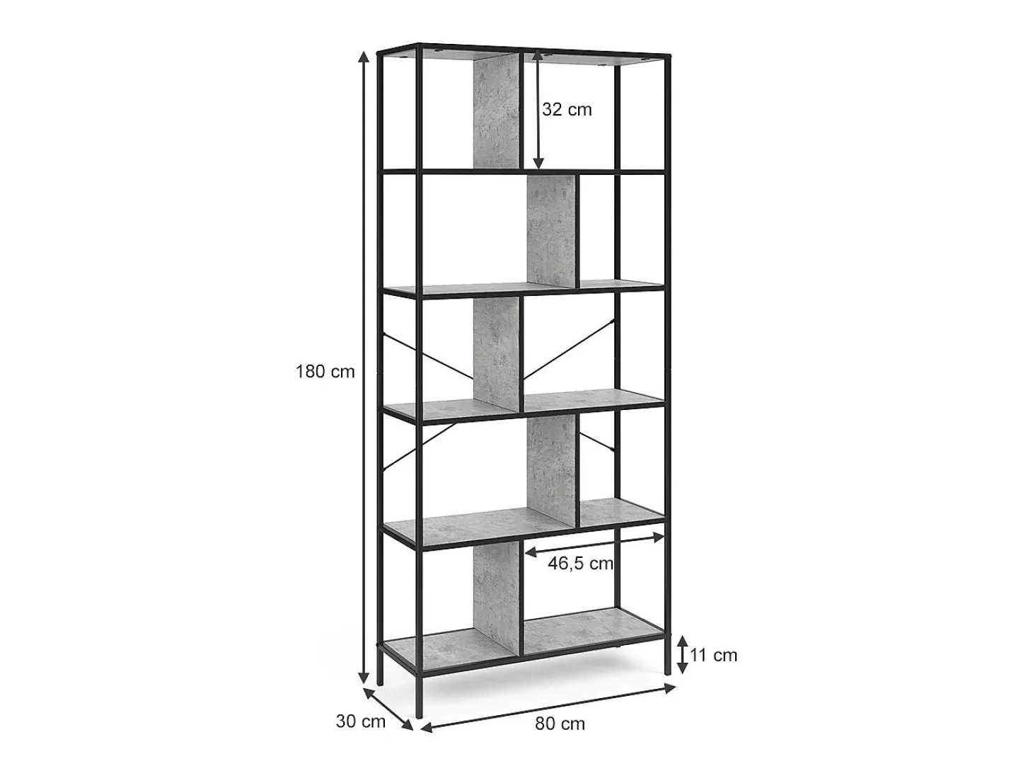 Divisória de sala betão 80x30x180 fyrk