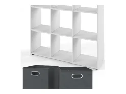 Divisória de sala branco 104x29x108 nove