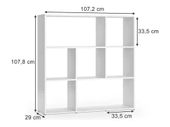 Divisória de sala branco 107.2x29x107.8 nove