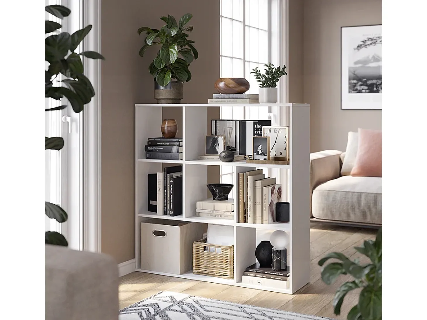 Divisória de sala branco 107.2x29x107.8 nove