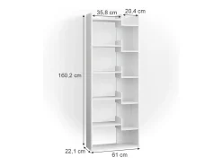 Divisória de sala branco 61x22.1x160.2 fico
