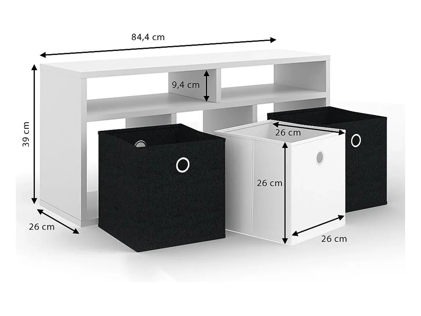 Divisória de sala branco 84.4x26x39 hylda