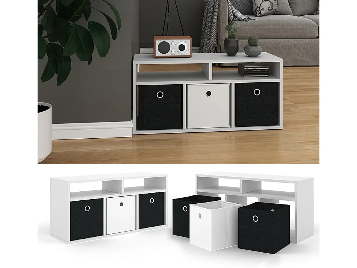Divisória de sala branco 84.4x26x39 hylda