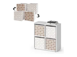 Divisória de sala branco 72.6x29x72 tetra