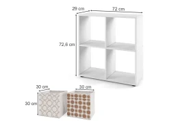 Divisória de sala branco 72.6x29x72 tetra