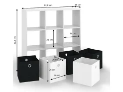 Divisória de sala branco 82.8x26x82.8 hylda