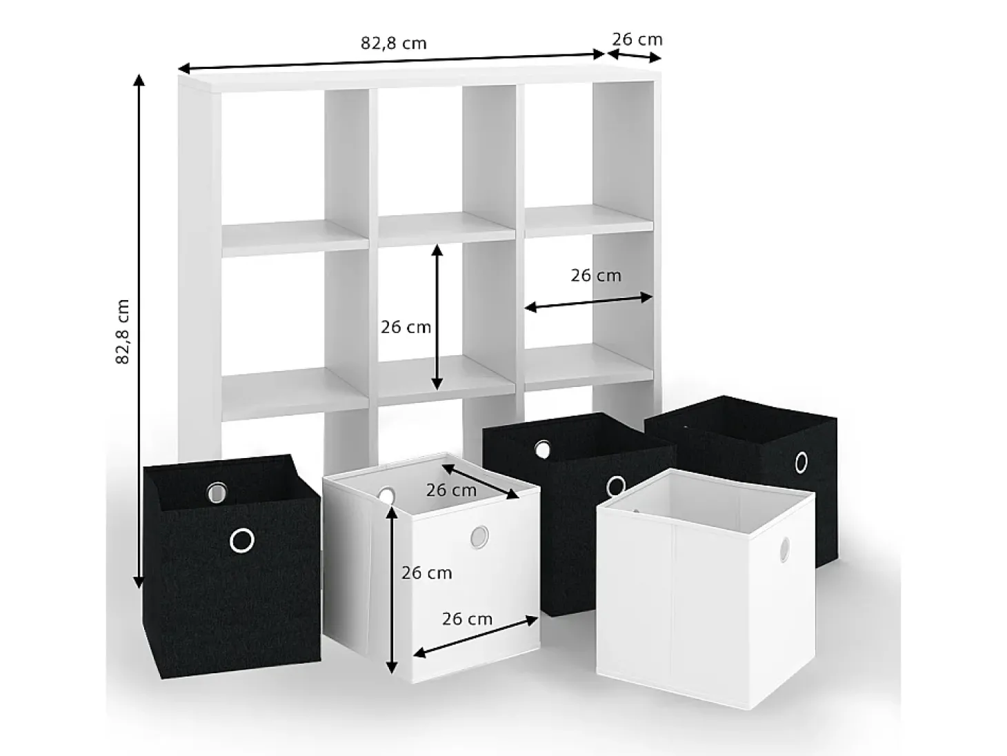 Divisória de sala branco 82.8x26x82.8 hylda