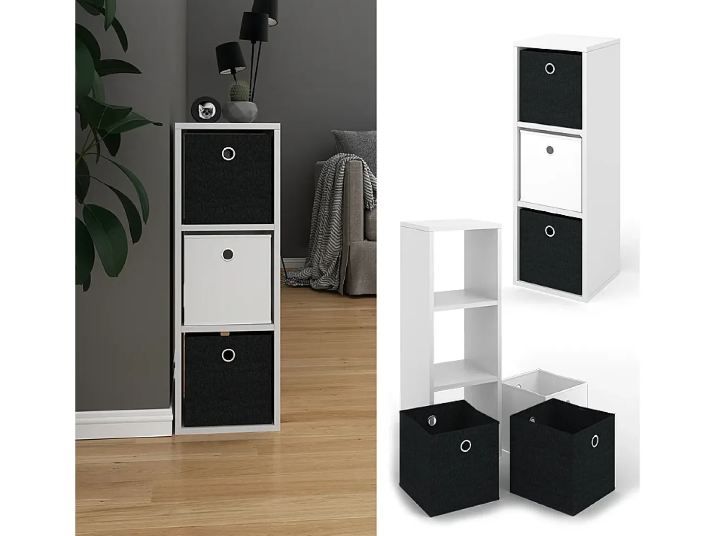 Divisória de sala branco 28.4x26x82.8 hylda