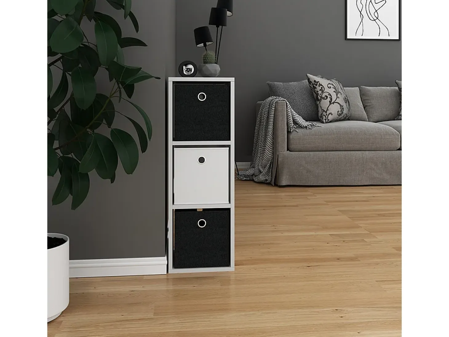 Divisória de sala branco 28.4x26x82.8 hylda