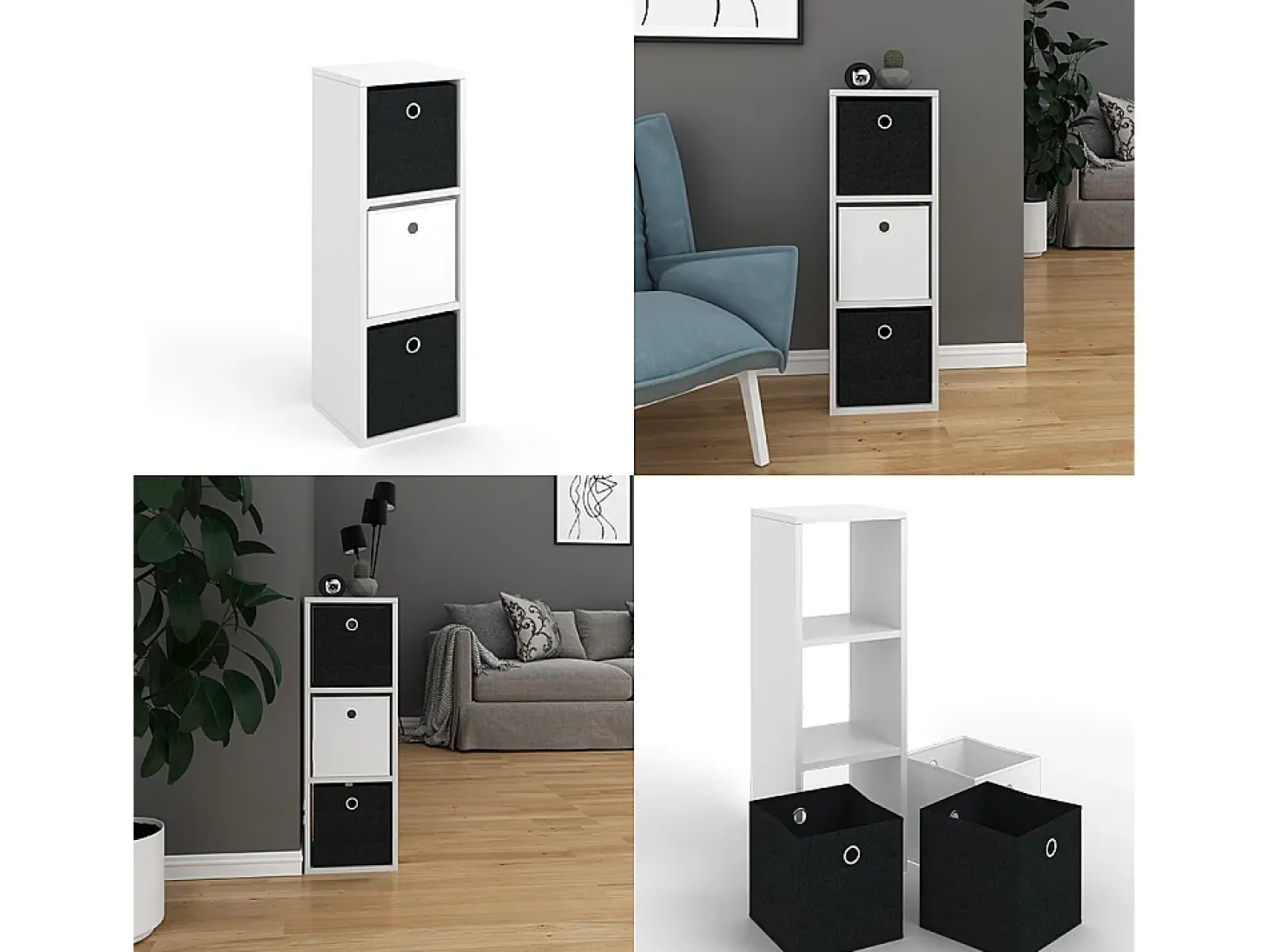 Divisória de sala branco 28.4x26x82.8 hylda