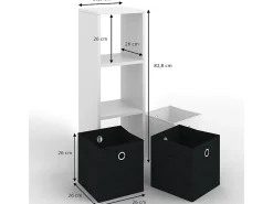 Divisória de sala branco 28.4x26x82.8 hylda