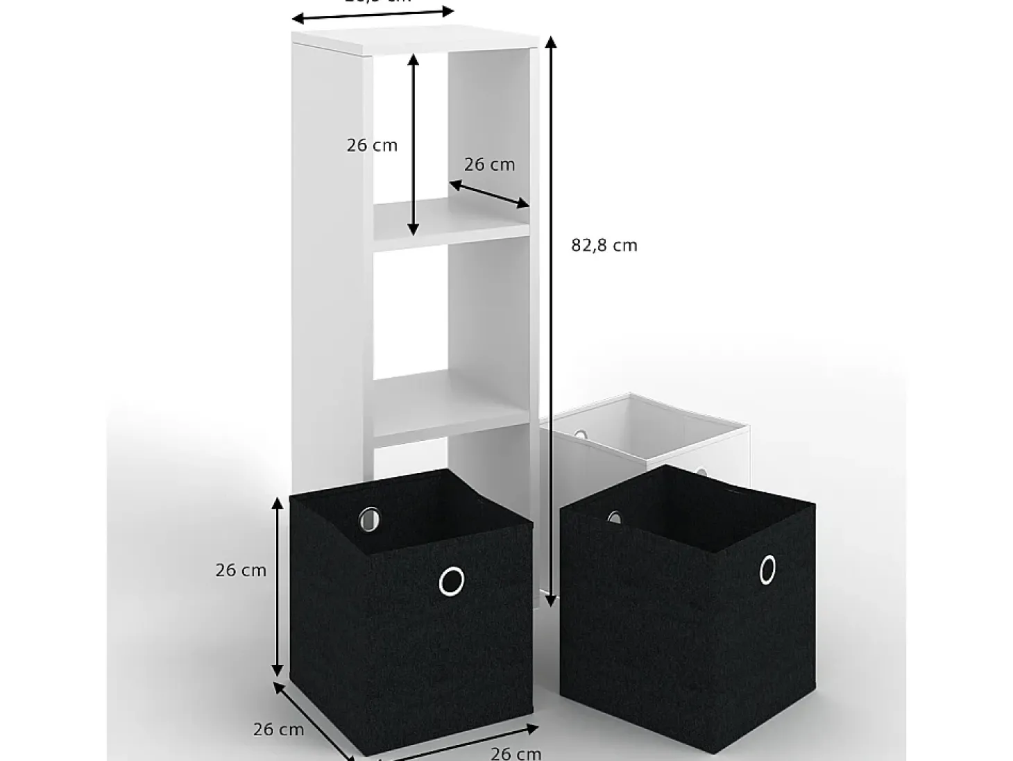 Divisória de sala branco 28.4x26x82.8 hylda