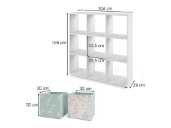 Divisória de sala branco 104x29x108 nove