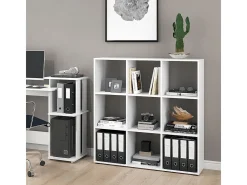 Divisória de sala branco 104x29x108 nove