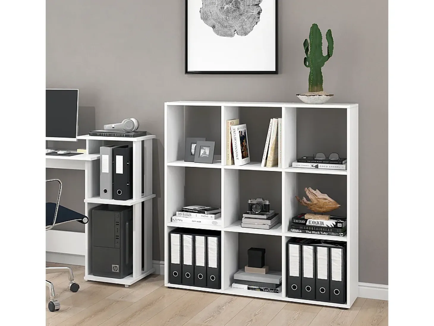 Divisória de sala branco 104x29x108 nove