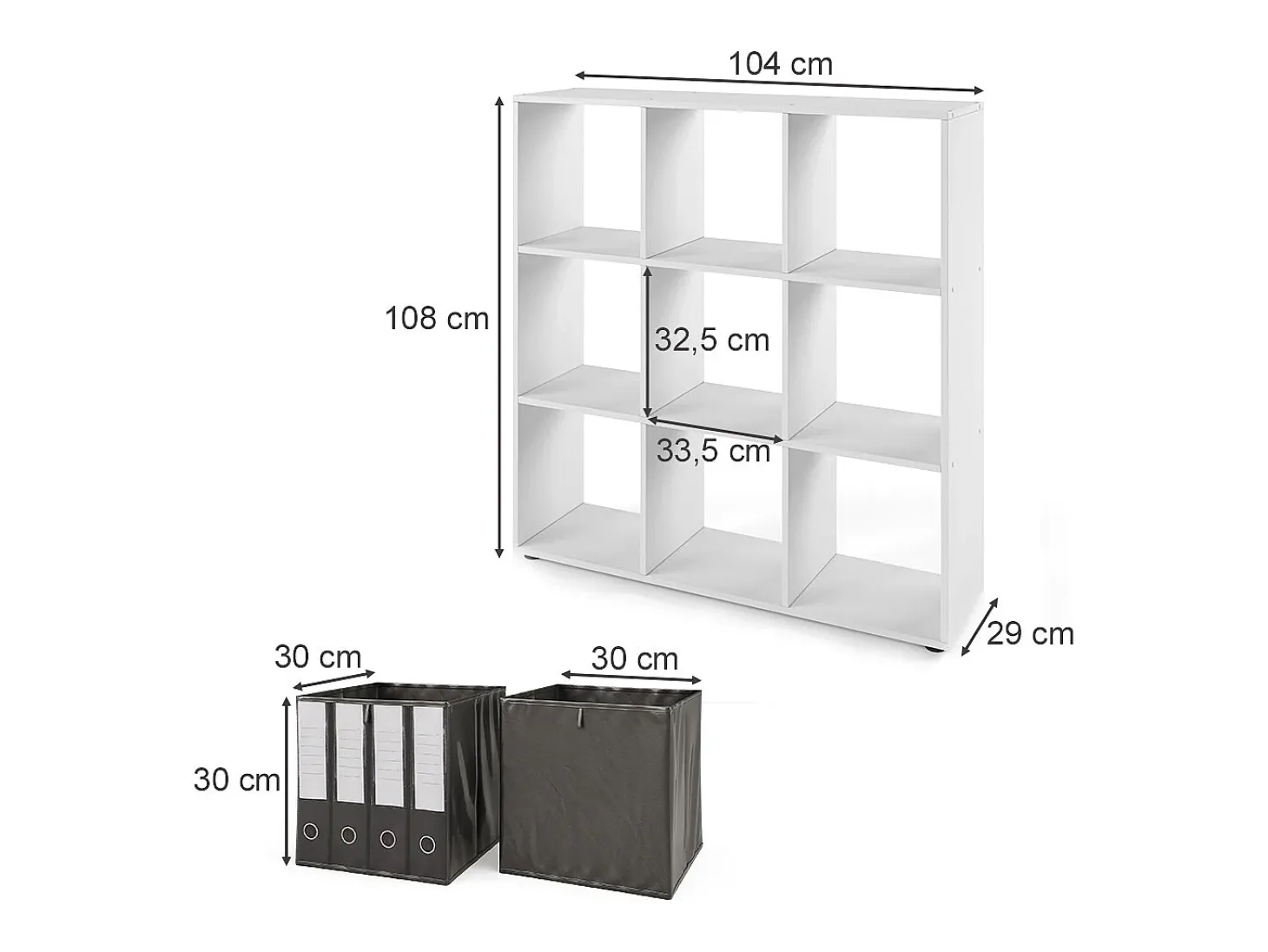 Divisória de sala branco 104x29x108 nove
